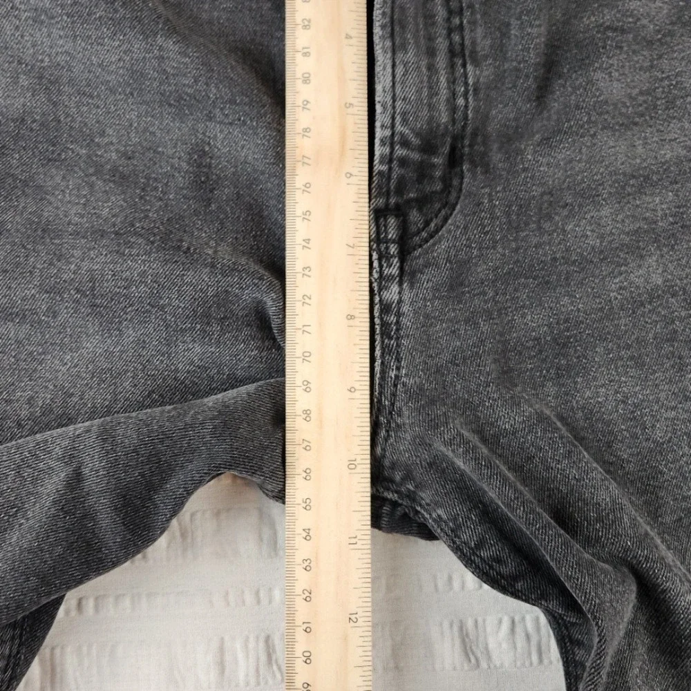American Eagle Stretch Jeans Faded Black Denim Womens Size 6 Slim‎ Straight